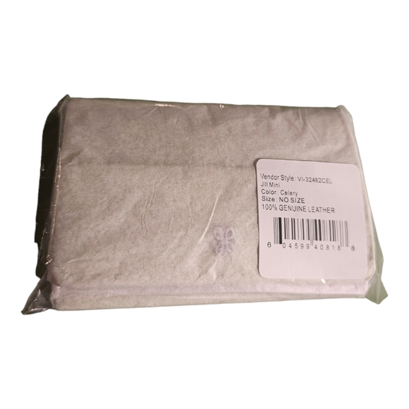 New HOBO International Jill mini wallet Celery green bifold coin zip - Picture 5 of 5